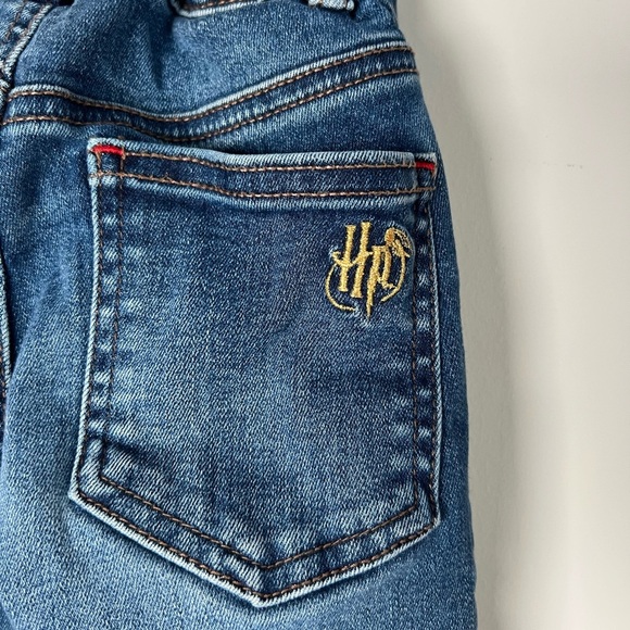 Mini Boden Harry Potter HP Jeans Denim Glasses Lightening Bolt Scar 3Y - Picture 5 of 12